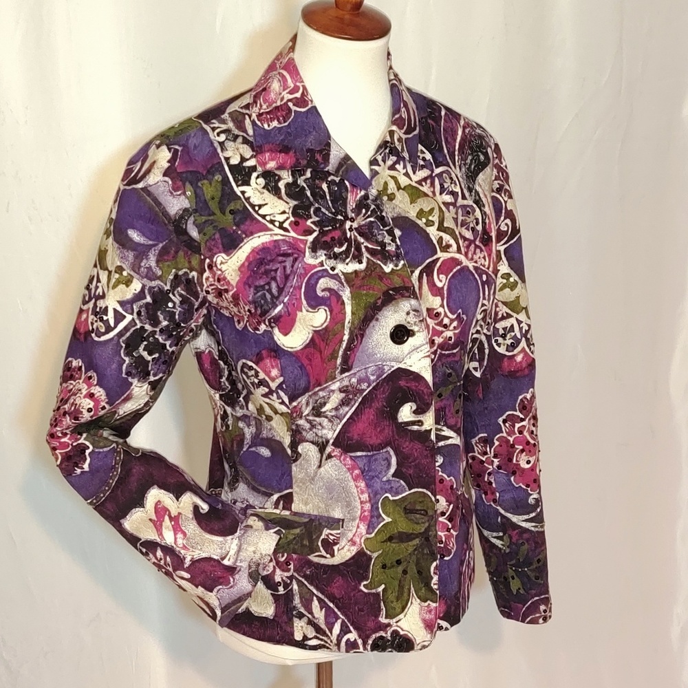 ✨CHICO'S✨COLORFUL SEQUINED BEADED JACKET